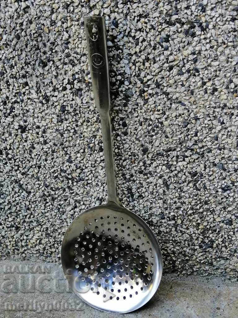 Old lattice spoon, early socialist, NRB (People's Republic of Bulgaria) Old lattice spoon, early socialist, NRB (People's Republic of Bulgaria)