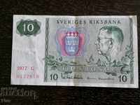 Bancnotă - Suedia - 10 coroane 1977