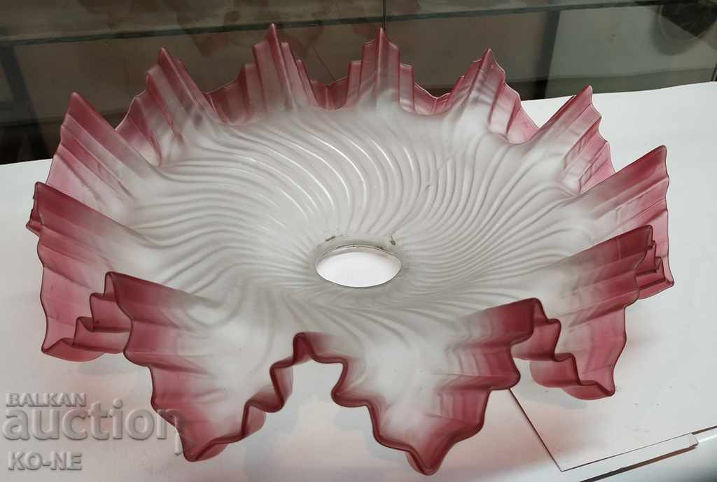 Auction Red curly glass Auction Red curly glass