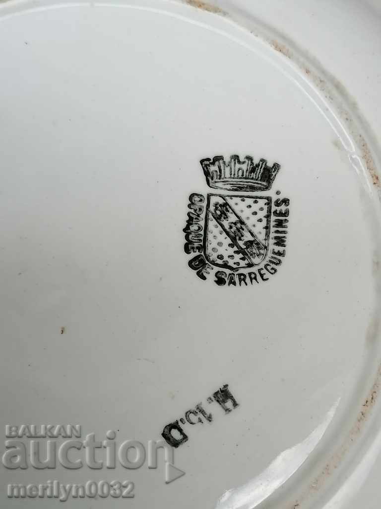 Porcelain plate hand-painted porcelain Belgium 19th century with price 59.00 BGN | € 30.17 Porcelain plate hand-painted porcelain Belgium 19th century with price 59.00 BGN | € 30.17