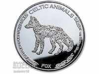 Silver 1 oz Celtic Animals- Fox 2019 Republic of CHAD