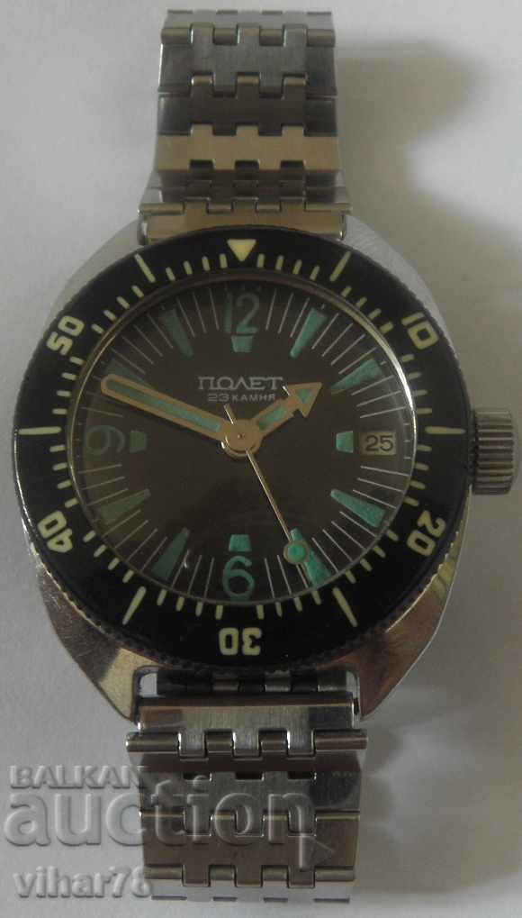 РЯДЪК АВТОМАТИЧЕН ПОДВОДНИЧАРСКИ ЧАСОВНИК ПОЛЕТ-POLJOT с цена 549.99 лв. | € 281.21 РЯДЪК АВТОМАТИЧЕН ПОДВОДНИЧАРСКИ ЧАСОВНИК ПОЛЕТ-POLJOT с цена 549.99 лв. | € 281.21