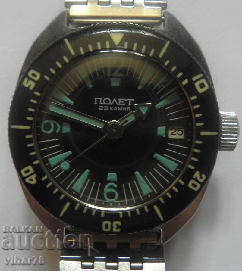 RARE AUTOMATIC SUBMARINE WATCH POLET-POLJOT