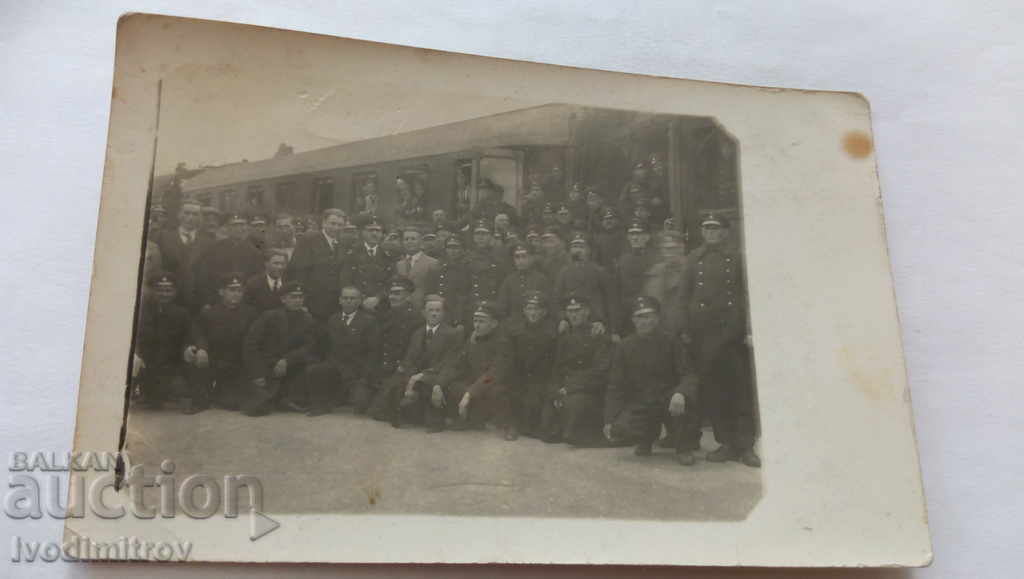 Postcard Railway employees
