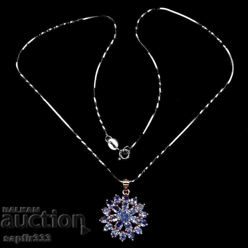 DESIGNER MEDALLION WITH NATURAL TANZANITE "SUN" with price 382.00 BGN | € 195.31 DESIGNER MEDALLION WITH NATURAL TANZANITE "SUN" with price 382.00 BGN | € 195.31