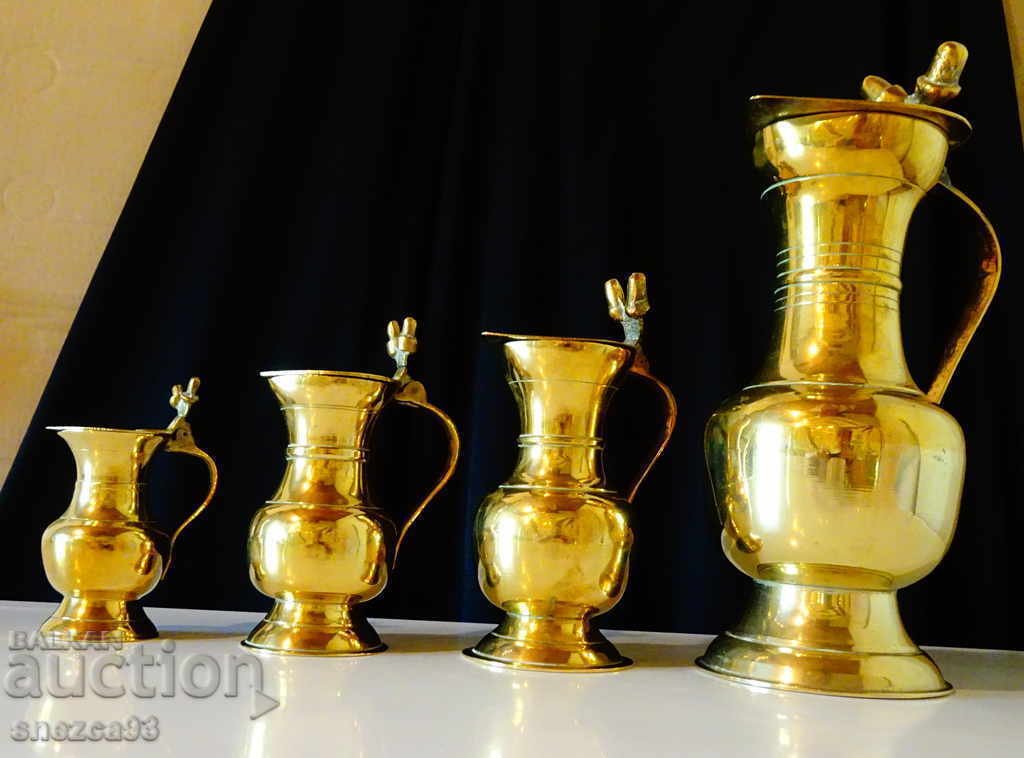 Bronze jug, mug with acorns 250 ml. - 6