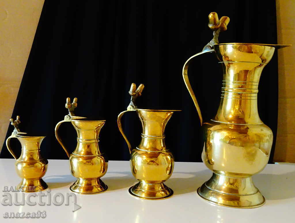 Bronze jug, mug with acorns 250 ml. - 7