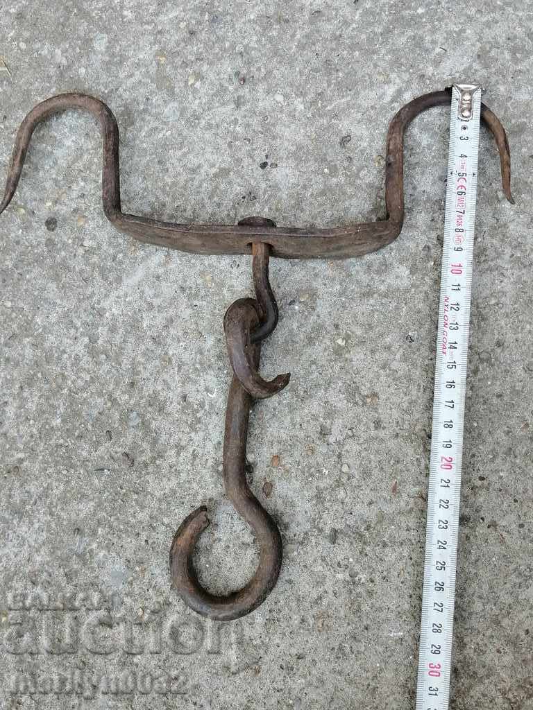 Delivery of Antique wrought iron hook, double wrought iron hook