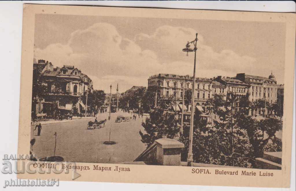 OLD SOFIA approx. 1920 CARD Maria Luisa Blvd. - RARE! 037