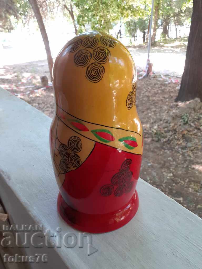 OLD SOVIET DOLL MATRYOSHKA 8 PIECES IN ONE - 5