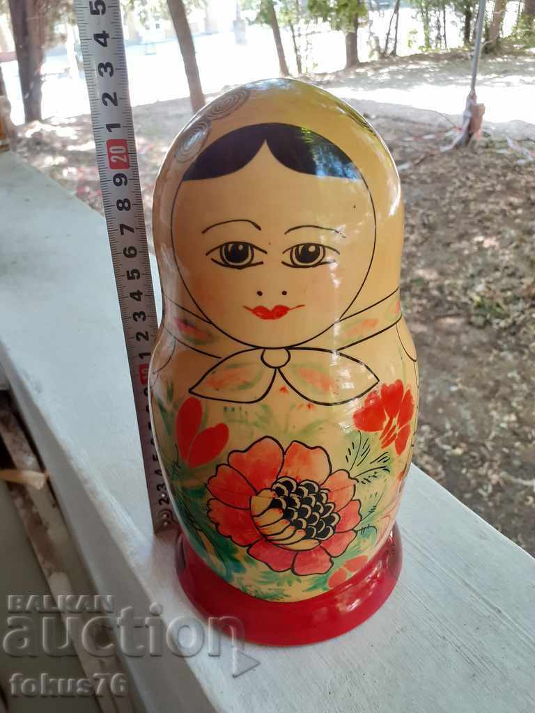 OLD SOVIET DOLL MATRYOSHKA 8 PIECES IN ONE - 6