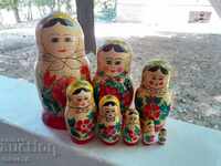 OLD SOVIET DOLL MATRYOSHKA 8 PIECES IN ONE