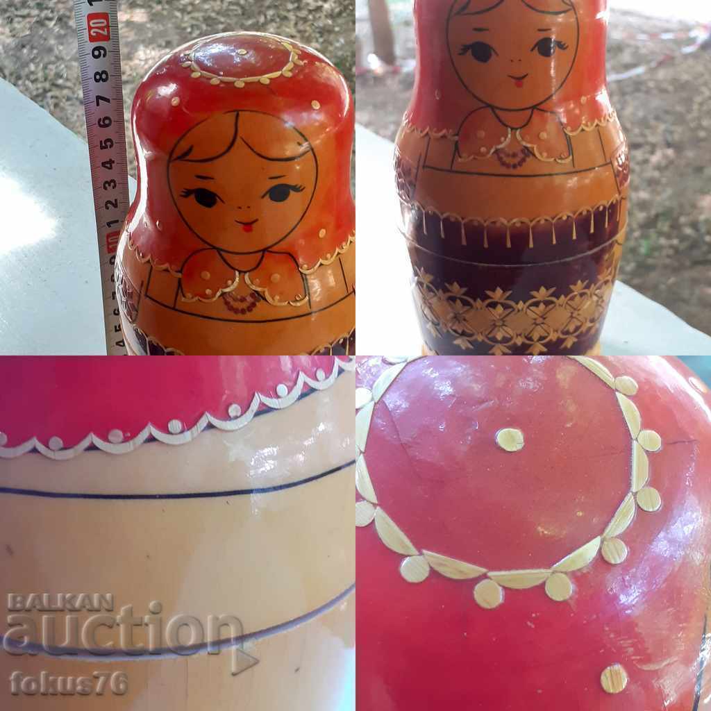 FIND MATRYOSHKA OLD SOVIET DOLL 12 PIECES IN ONE - 7
