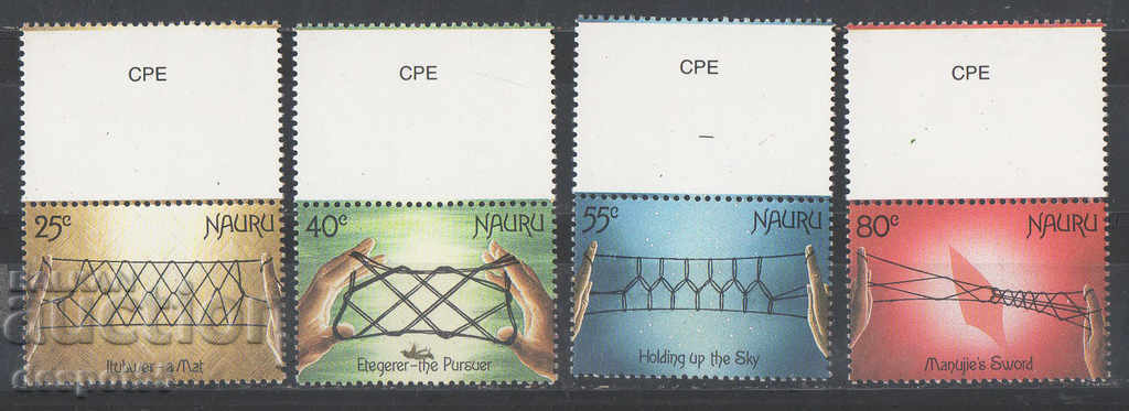 1988. Nauru. Rope figures.
