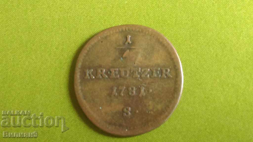1/4 Kreuzer 1781 "S" Austria