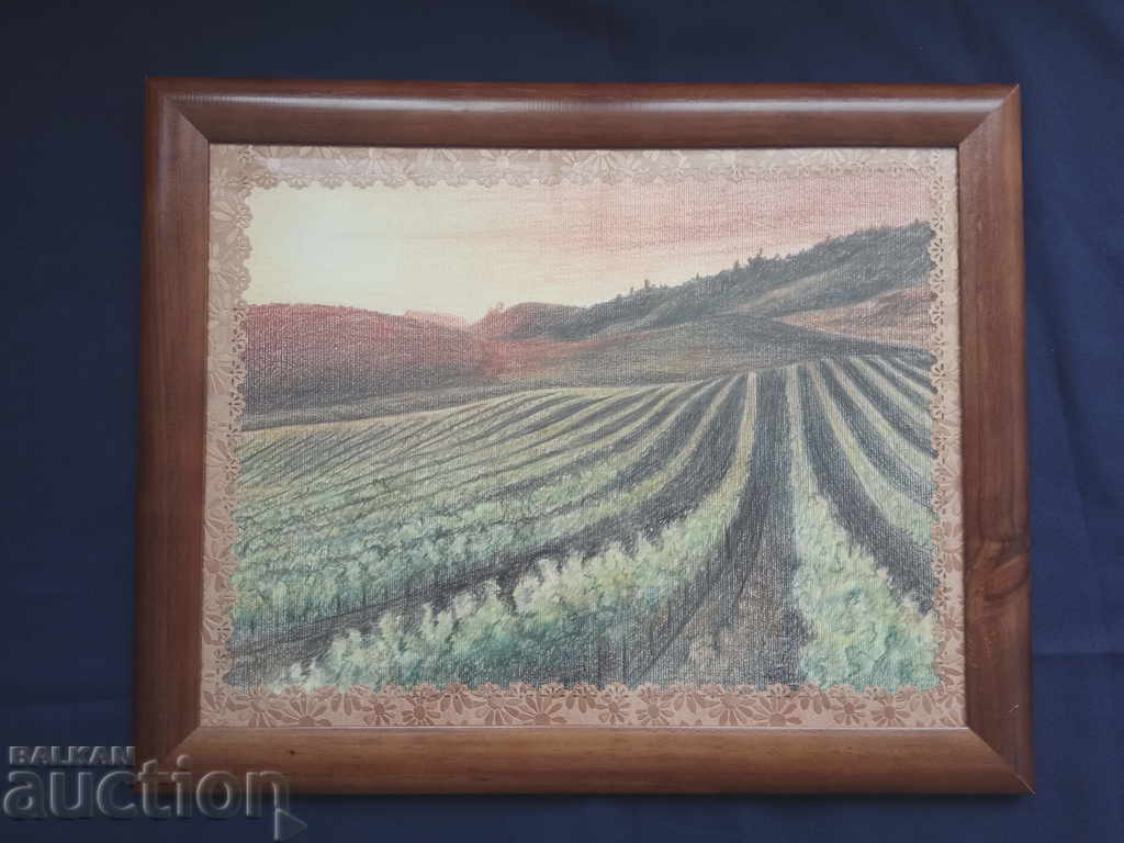 O pictură înrămată - podgorii cu preț 150.00 BGN | € 76.69 O pictură înrămată - podgorii cu preț 150.00 BGN | € 76.69