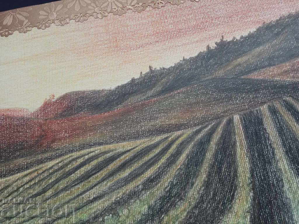 Licitație O pictură înrămată - podgorii Licitație O pictură înrămată - podgorii