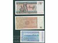 6 τραπεζογραμμάτια - Μιανμάρ UNC 1,1,5,10,50,100 κιάτ.