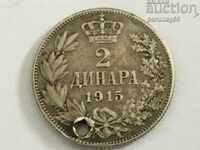 Serbia 2 dinari 1915 - Argint (L.30.2)