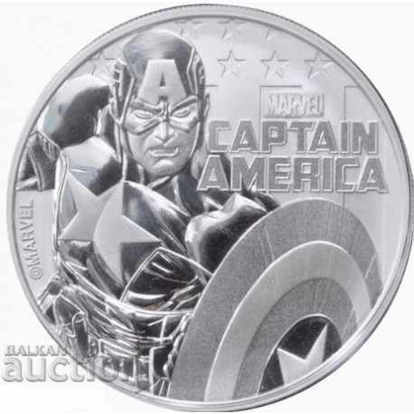 1 oz Silver "Captain America" 2019 - Read Description 1 oz Silver "Captain America" 2019 - Read Description