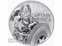 1 uncie de argint „Căpitan America” 2019