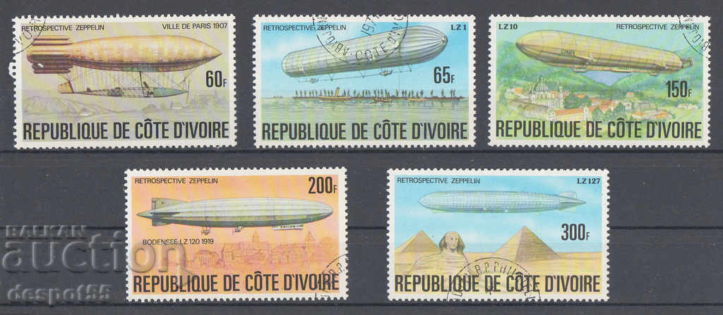 1977. Ivory Coast. History of aviation.