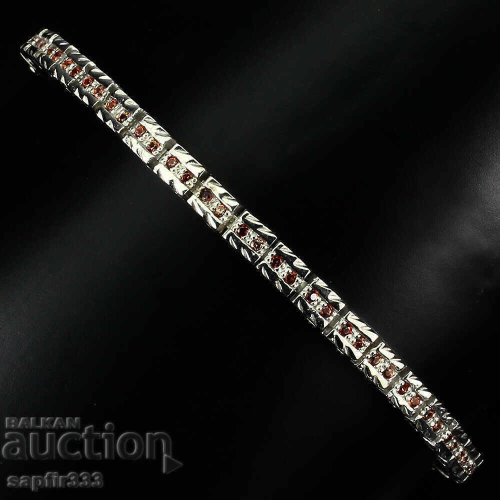 UNISEX UNIQUE STYLISH BRACELET WITH ORANGE SAPPHIRES with price 470.00 BGN | € 240.31