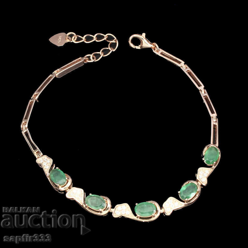 EMERALDS AND ZIRCONIA ELEGANT BRACELET with price 393.00 BGN | € 200.94 EMERALDS AND ZIRCONIA ELEGANT BRACELET with price 393.00 BGN | € 200.94