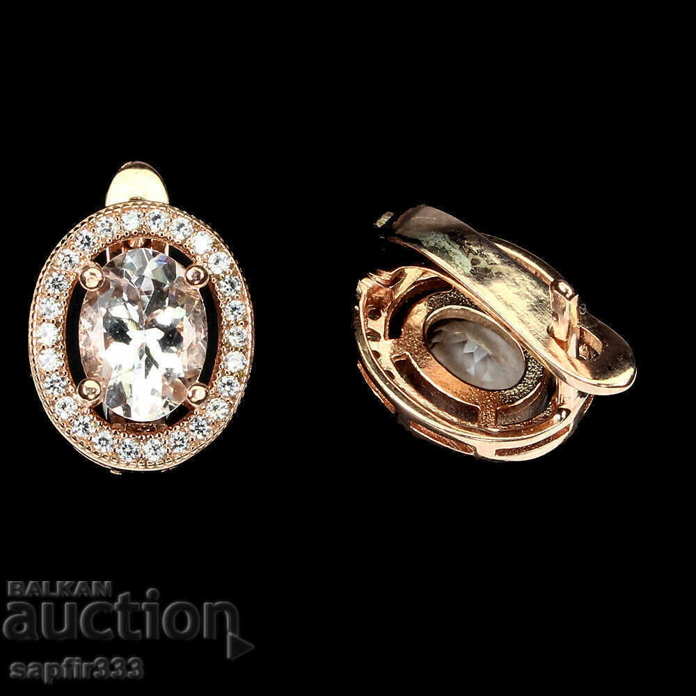 Auction BEAUTIFUL NATURAL MORGANITE EARRINGS / PINK EMERALDS / Auction BEAUTIFUL NATURAL MORGANITE EARRINGS / PINK EMERALDS /