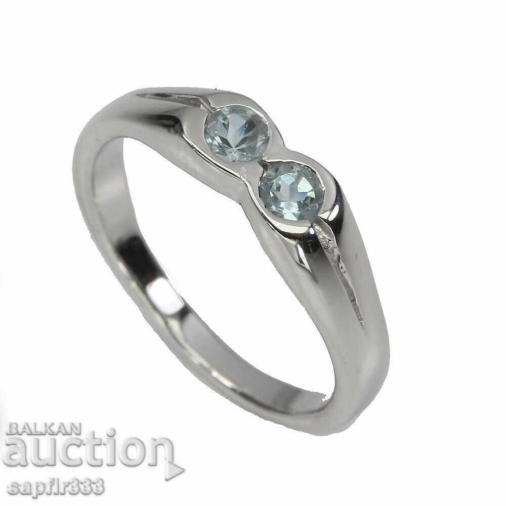 ДИЗАЙНЕРСКИ НЕЖЕН ПРЪСТЕН С АКВАМАРИНИ с цена 244.00 лв. | € 124.76 ДИЗАЙНЕРСКИ НЕЖЕН ПРЪСТЕН С АКВАМАРИНИ с цена 244.00 лв. | € 124.76