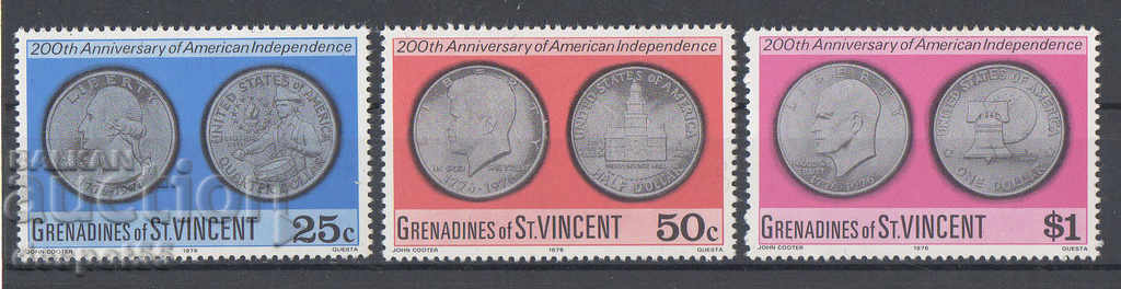 1976 Gren.De St. Vincent. 200 de ani de la Revoluția Americană.