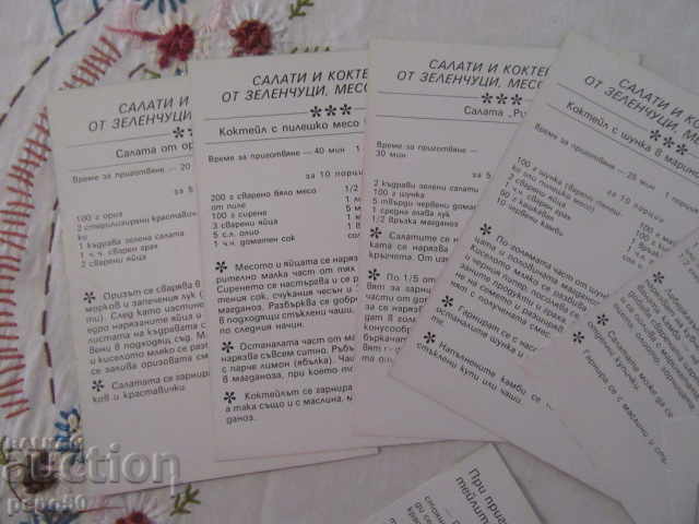 SET OF 10 CARDS WITH SOCA RECIPES - 5 SET OF 10 CARDS WITH SOCA RECIPES - 5