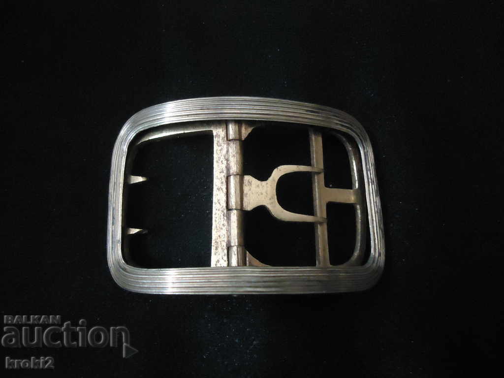 Old French Silver Plated Belt Buckle Antique Old French Silver Plated Belt Buckle Antique