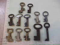 Lot of 12 pcs. old key with hollow body