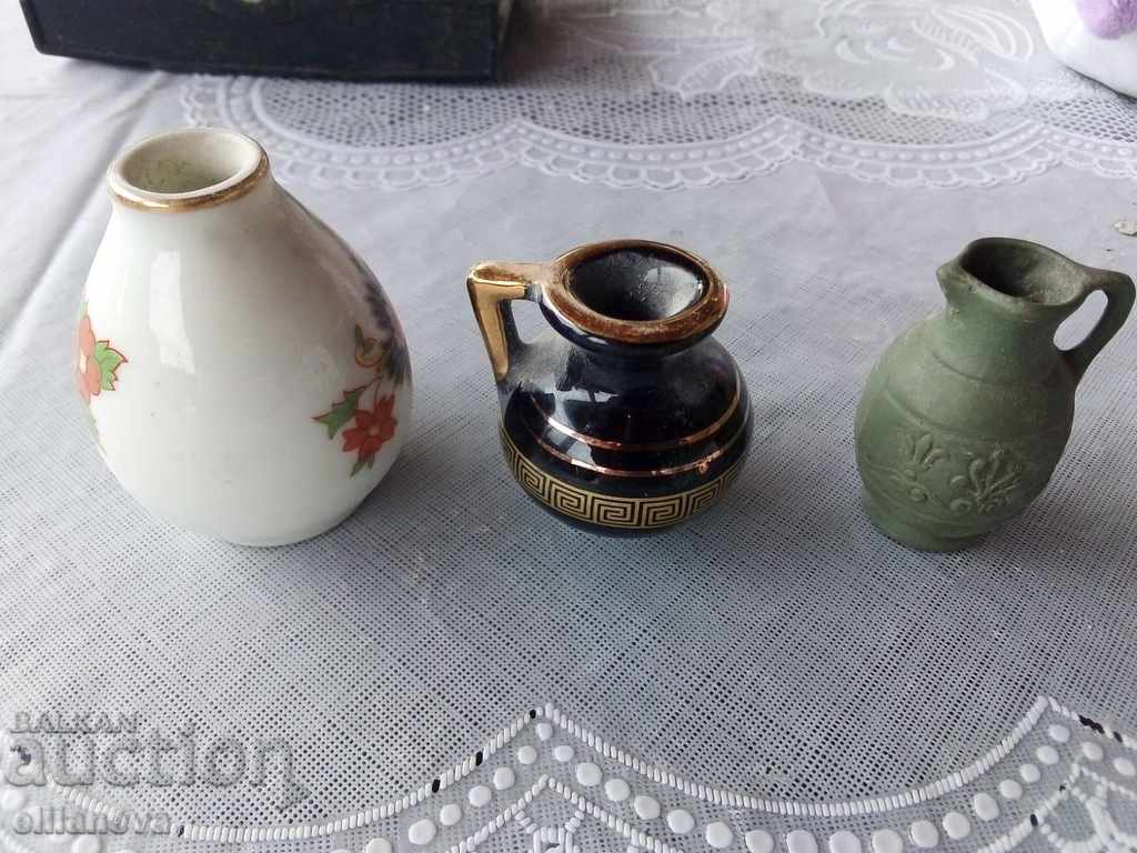mini ceramic vases 3 pcs