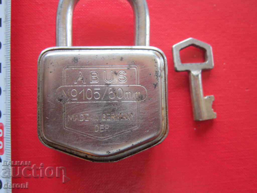Auction Padlock Abus 105 DEP 50 mm with wrench marked Auction Padlock Abus 105 DEP 50 mm with wrench marked