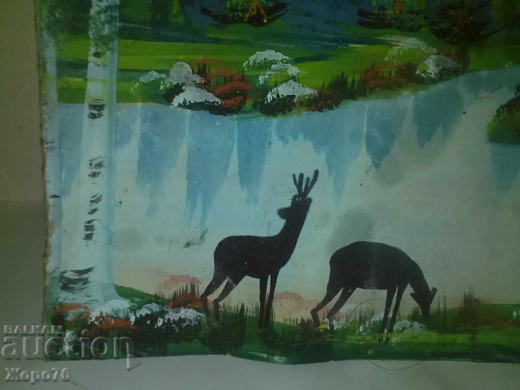 OLD PAINTING GUASH LANDSCAPE TEMPERA BULGARIAN with price 15.00 BGN | € 7.67 OLD PAINTING GUASH LANDSCAPE TEMPERA BULGARIAN with price 15.00 BGN | € 7.67