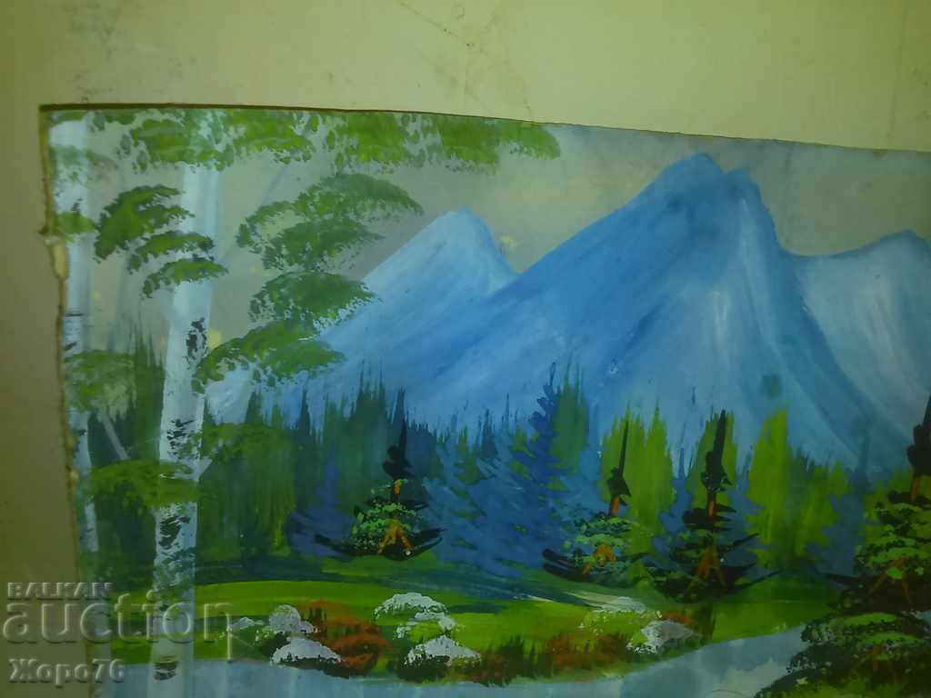 Auction OLD PAINTING GUASH LANDSCAPE TEMPERA BULGARIAN Auction OLD PAINTING GUASH LANDSCAPE TEMPERA BULGARIAN