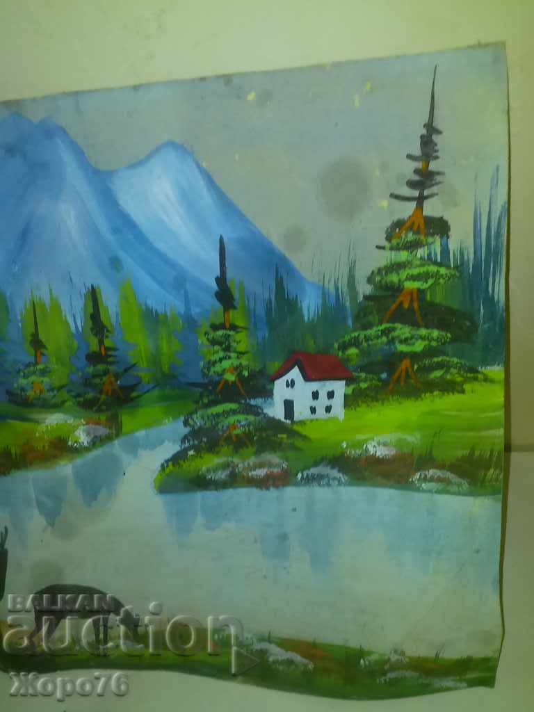 Delivery of OLD PAINTING GUASH LANDSCAPE TEMPERA BULGARIAN Delivery of OLD PAINTING GUASH LANDSCAPE TEMPERA BULGARIAN