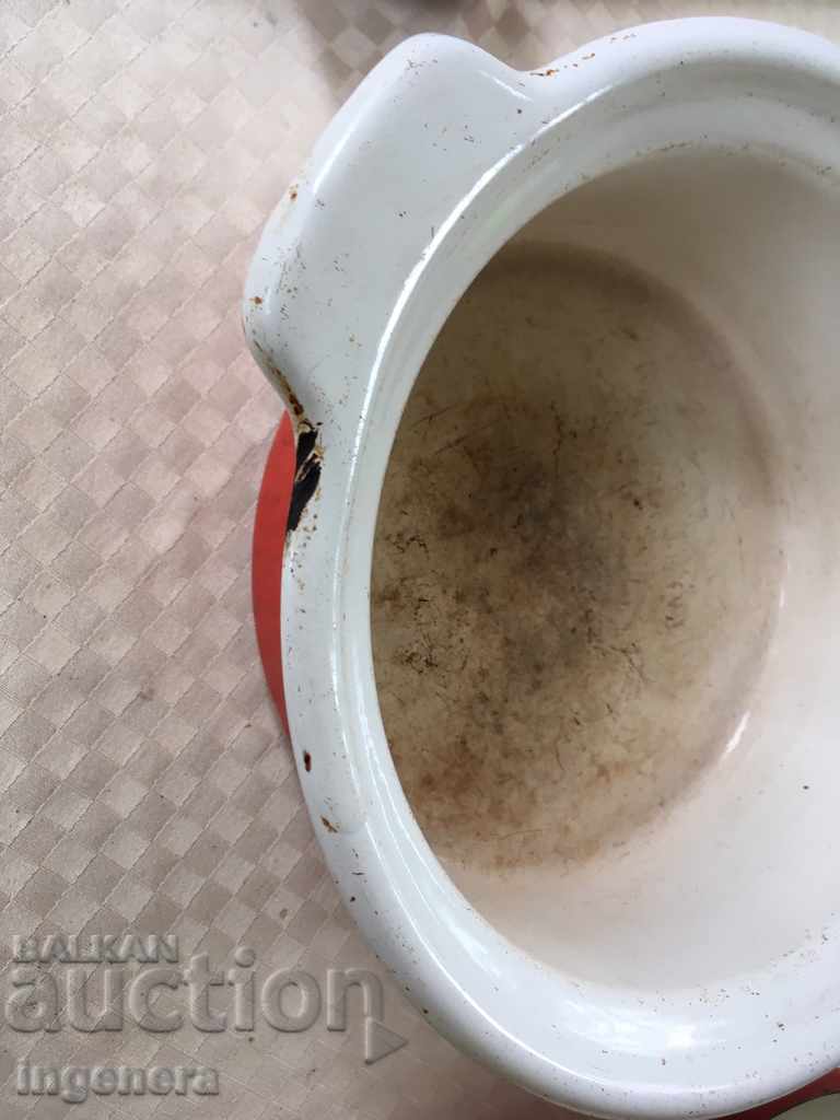 ENAMELED POT-1962 HEALTHY USED - 7 ENAMELED POT-1962 HEALTHY USED - 7