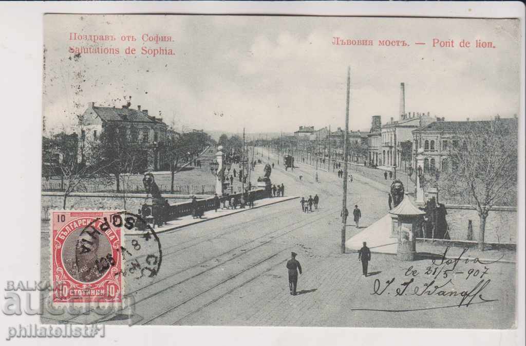 OLD SOFIA approx. 1915 Lion Bridge CARD - RARE! 052