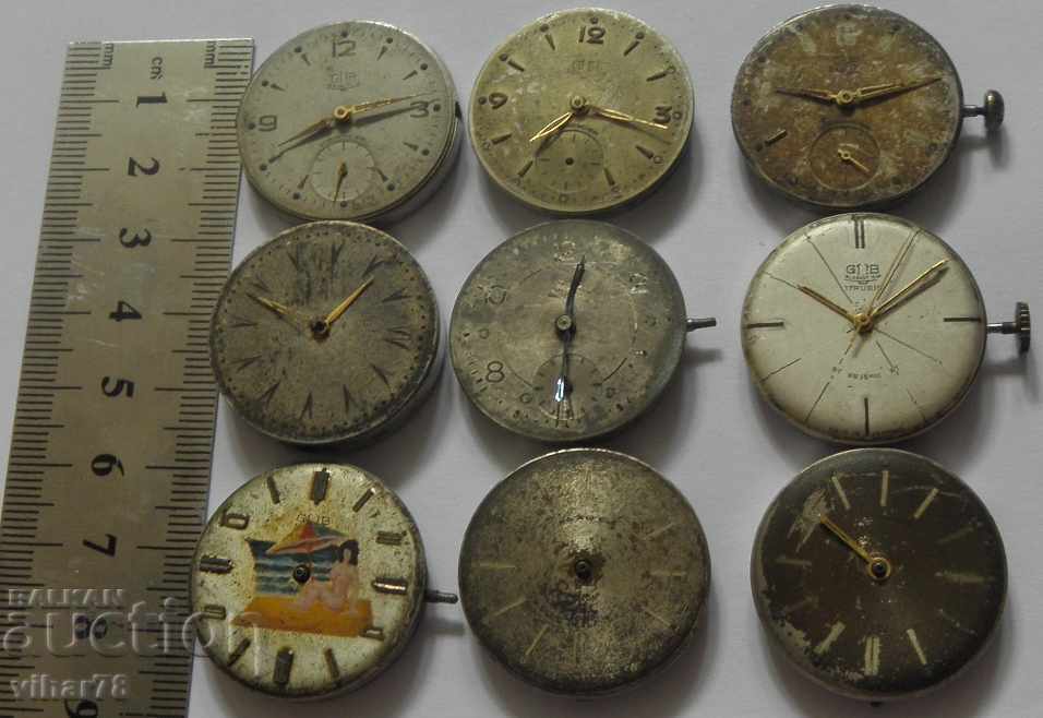 LOT OF 9 GUB-GLASHUTTE WATCH MACHINES with price 199.99 BGN | € 102.25 LOT OF 9 GUB-GLASHUTTE WATCH MACHINES with price 199.99 BGN | € 102.25