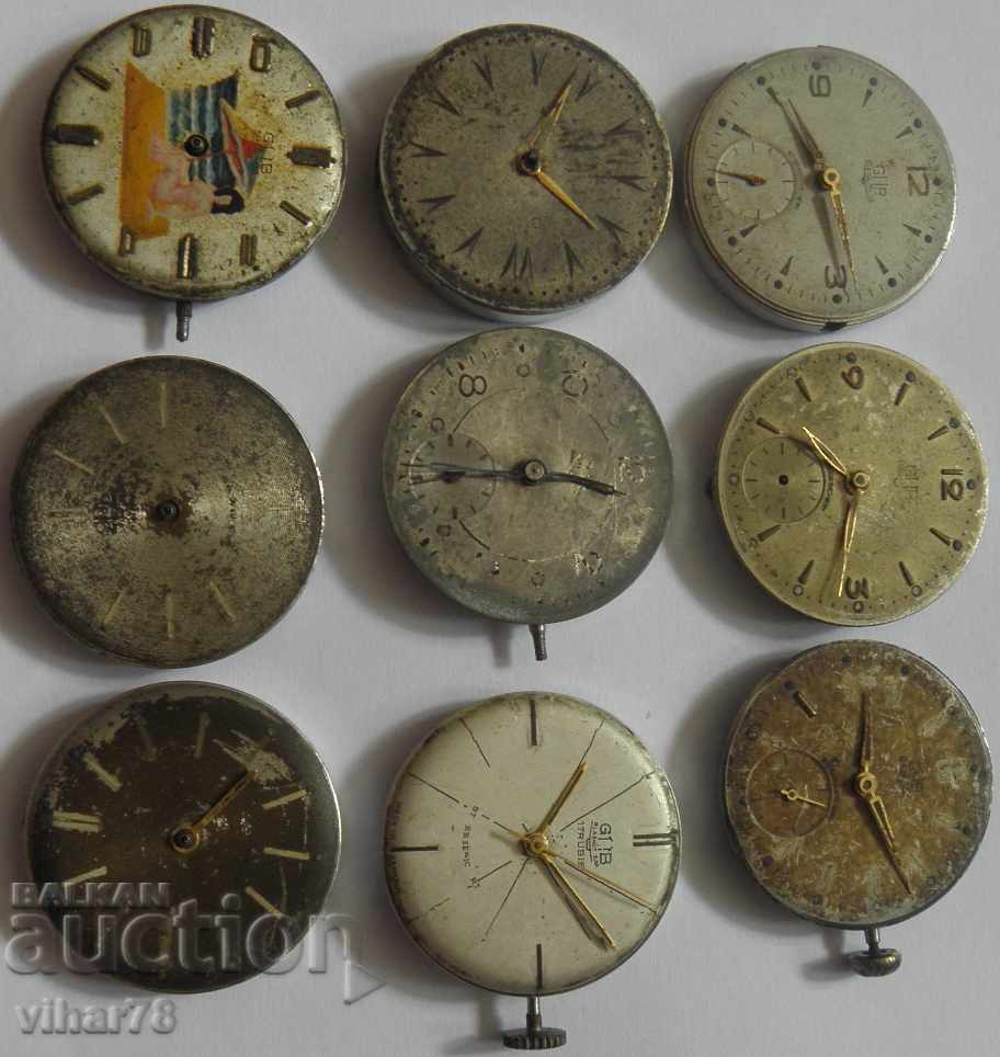 Auction LOT OF 9 GUB-GLASHUTTE WATCH MACHINES Auction LOT OF 9 GUB-GLASHUTTE WATCH MACHINES