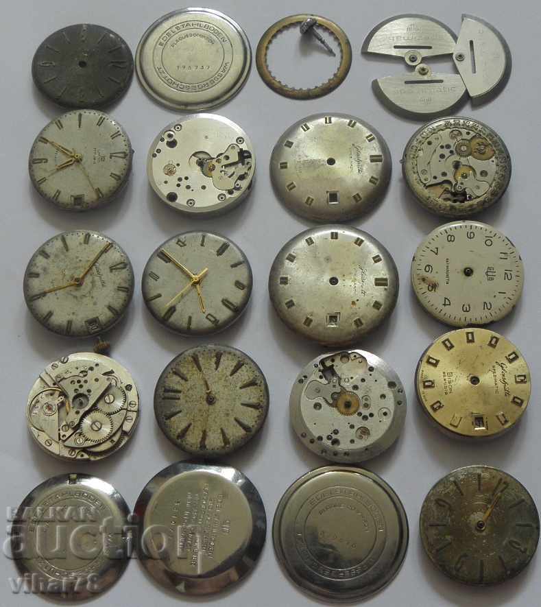 LOT OF MACHINES AND PARTS FOR WATCH GUB-GLASHUTTE