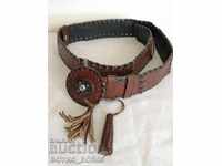 Antique Vintage Ladies Genuine Leather Belt