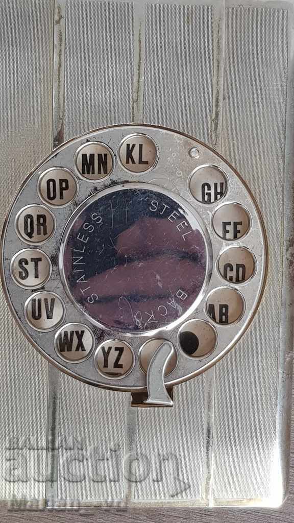 Old metal telephone notebook with alphabet with price 20.00 BGN | € 10.23