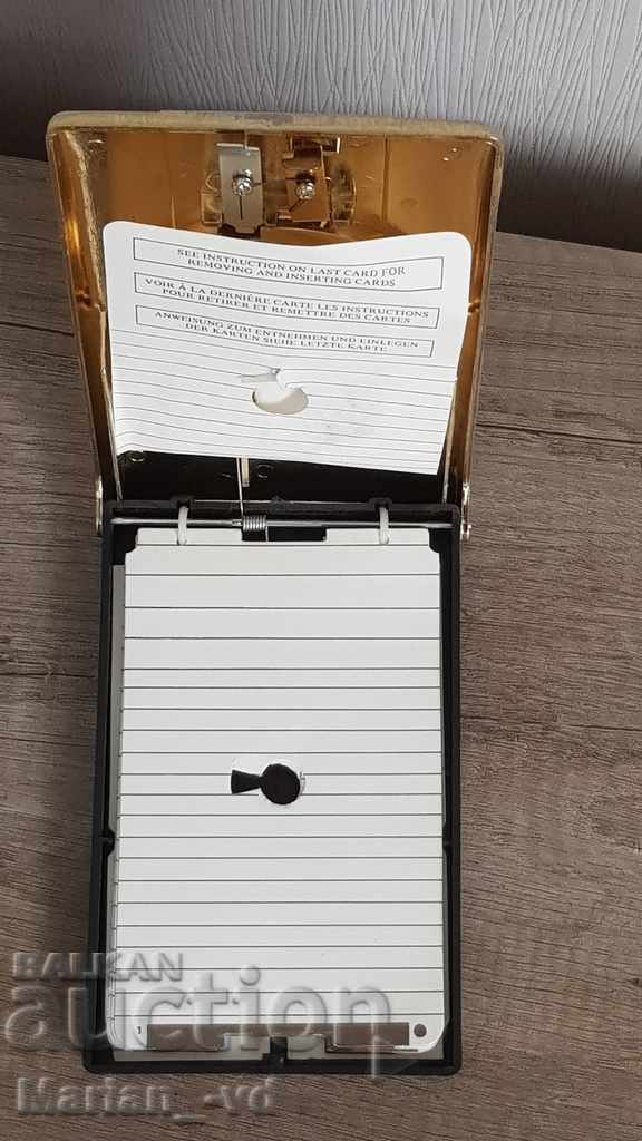 Delivery of Old metal telephone notebook with alphabet