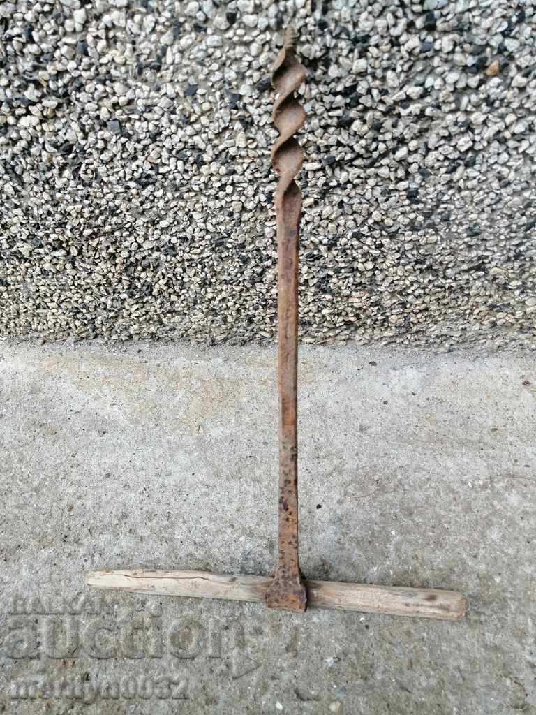 Ancient crutch, burgundy, screwdriver, wrought iron with price 28.00 BGN | € 14.32 Ancient crutch, burgundy, screwdriver, wrought iron with price 28.00 BGN | € 14.32