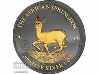 Enigma of Silver and Ruthenium 1 oz Springbok Antelope 2015