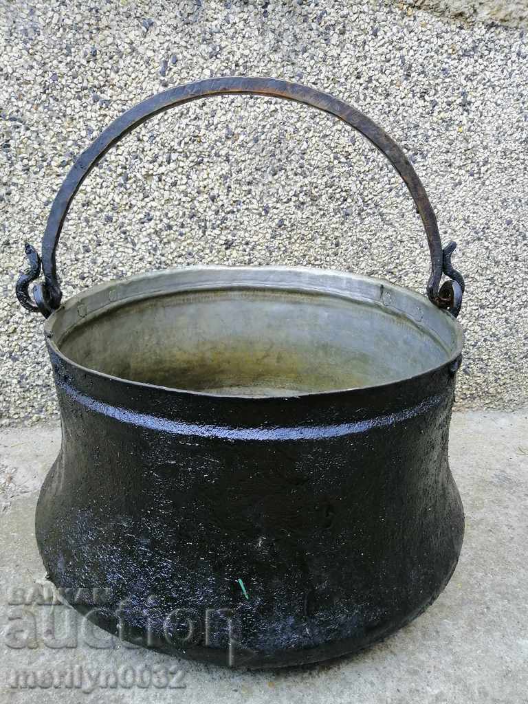 Old harania, copper vessel, large cauldron, copper, dustpan - 5 Old harania, copper vessel, large cauldron, copper, dustpan - 5